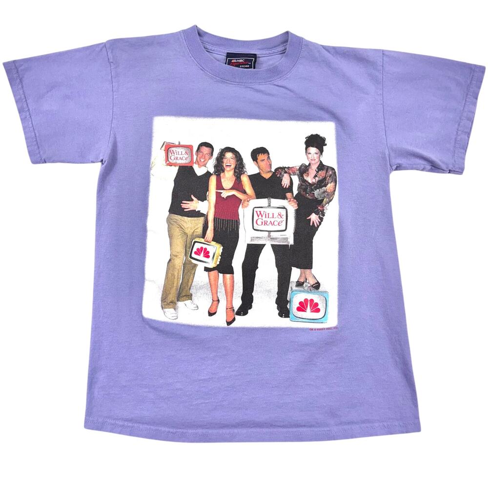 Vintage Will & Grace T-Shirt Men's Size MEDIUM NBC 2003 TV Show Promo
